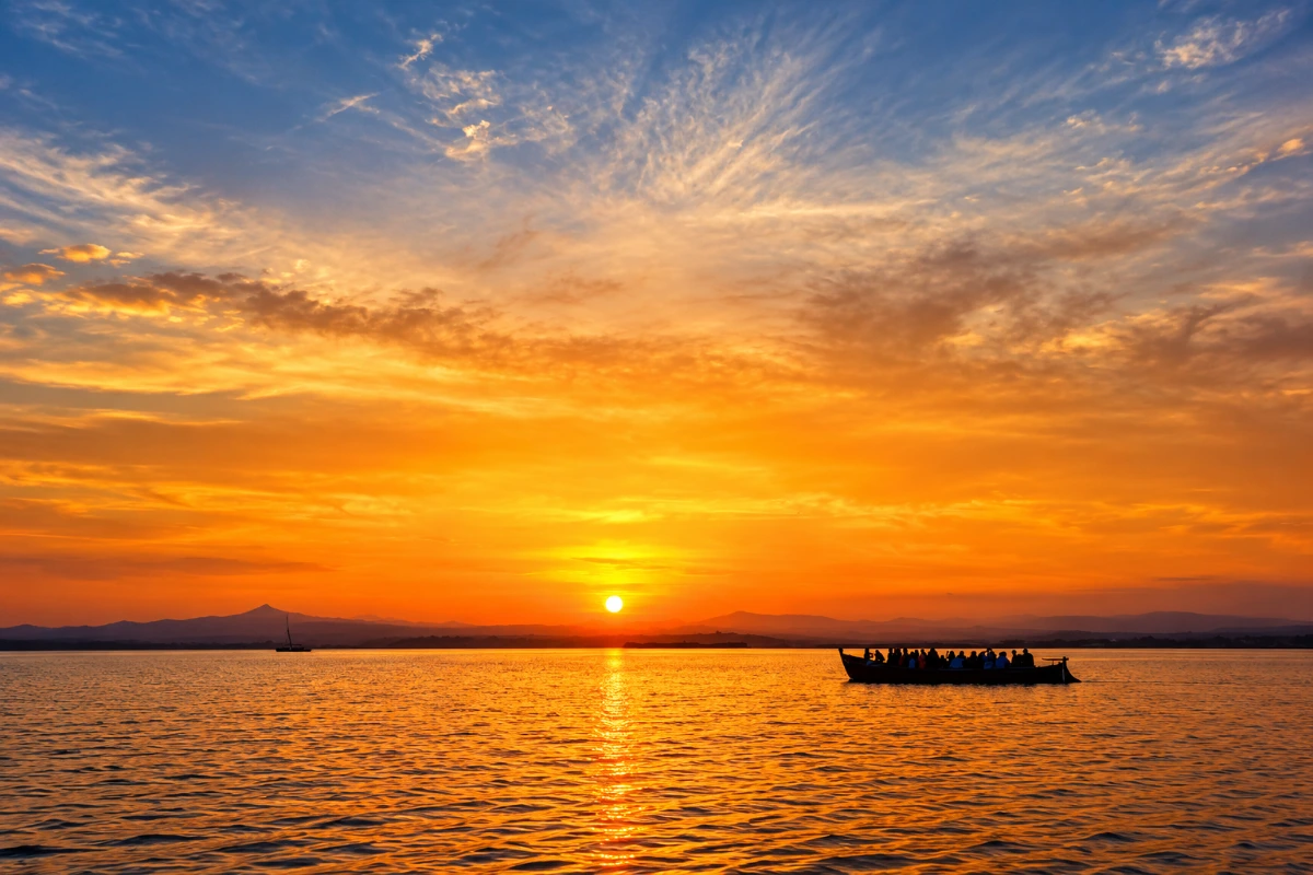 Albufera y puesta de sol